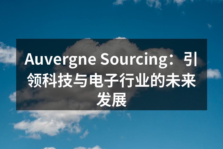 Auvergne Sourcing的创新团队